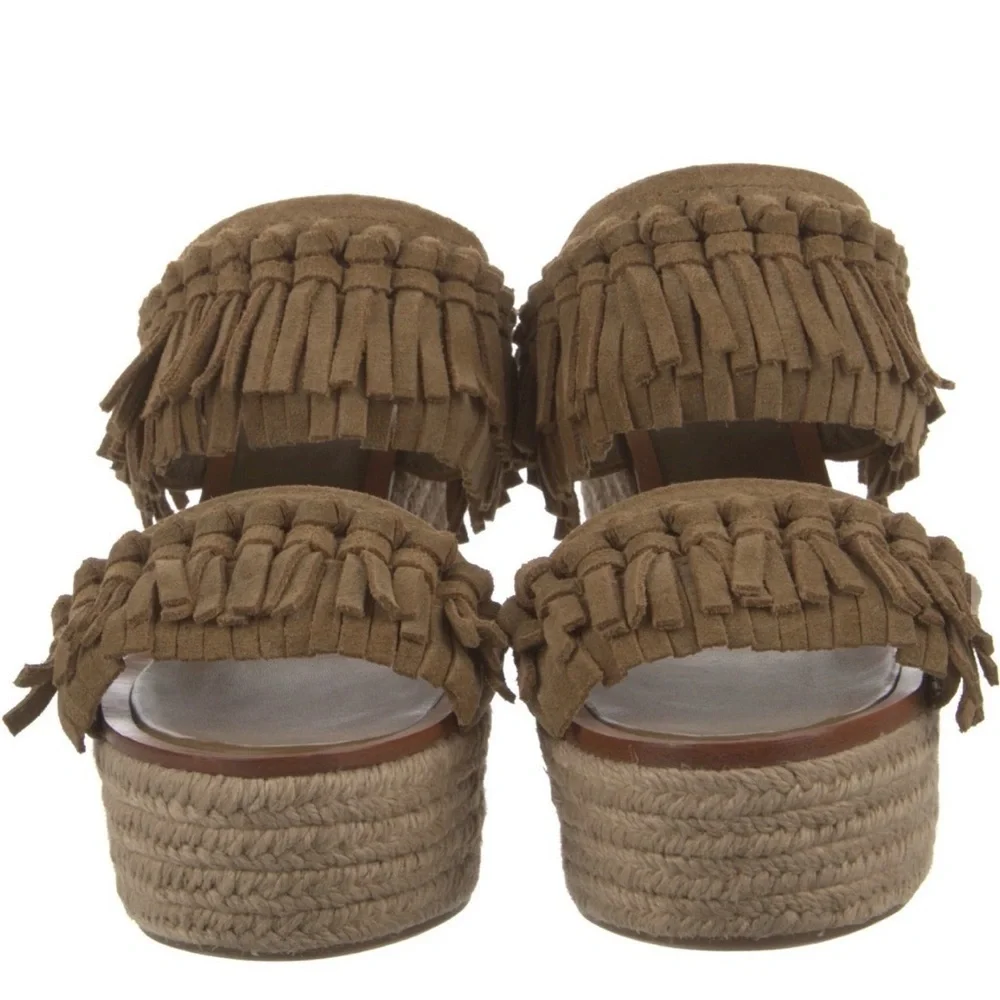 New ✨ Tory Burch Fringe Suede Espadrilles
